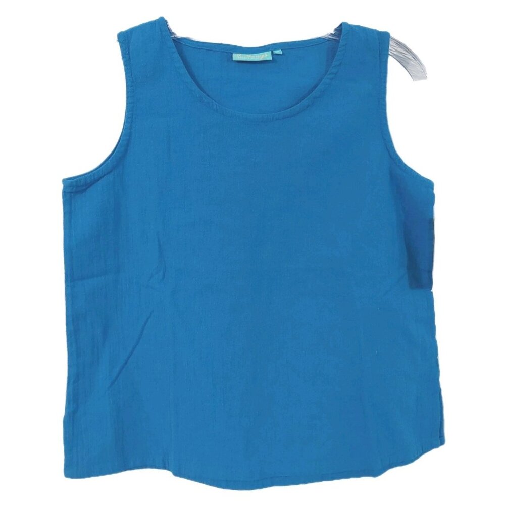 Anthony's Resort Wear Womens Tank Top Size Medium Blue Sleeveless NWT